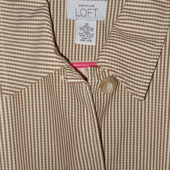 NEW ANN TAYLOR LOFT  Jacket Blazer Striped Logt  Women's l - Picture 2 of 15